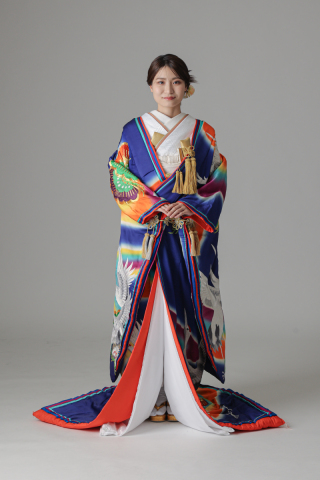 群れ鶴 笠松 流水/ブルー