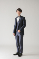 ネイビードット地模様タキシード