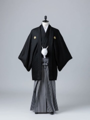 正絹黒紋付×スタンダード袴
