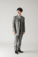 ストライプベストダークグレー