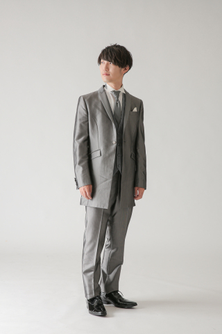 ストライプベストダークグレー