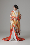 鶴 四季花/ゴールド