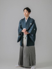 緑×シルバーグラデーション