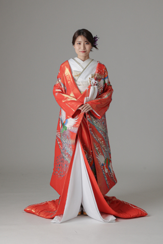 ラメ 鳳凰/レッド