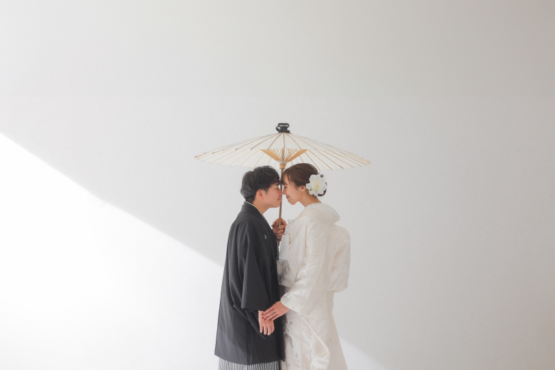 相傘しながら鼻キス