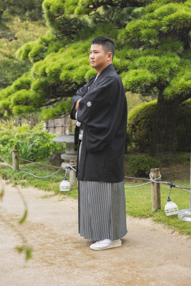 凛とした黒紋付の風格