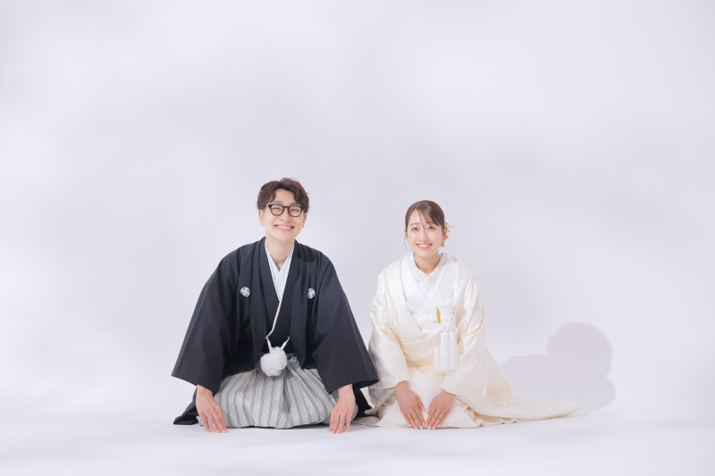和装でのご挨拶ショット