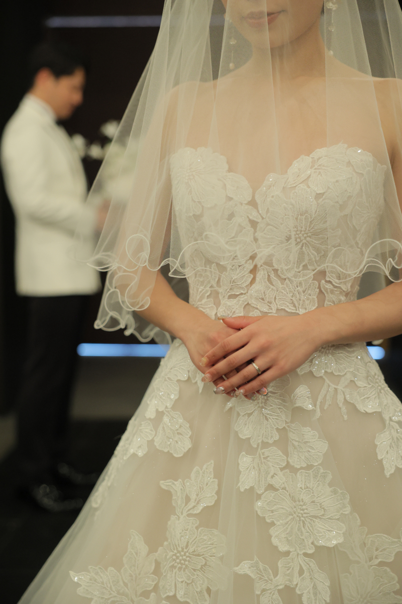 ウエディングドレス姿 ୨୧