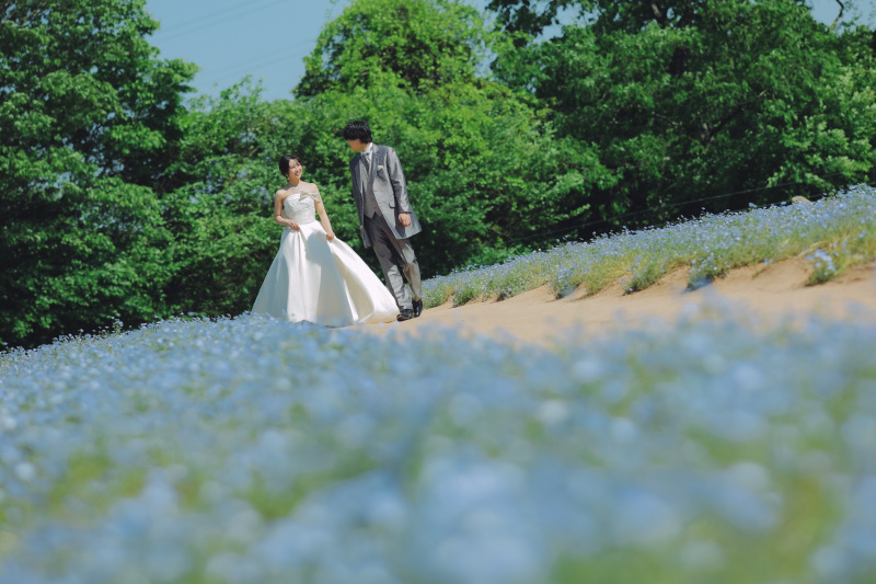 雰囲気変えてブルー背景で