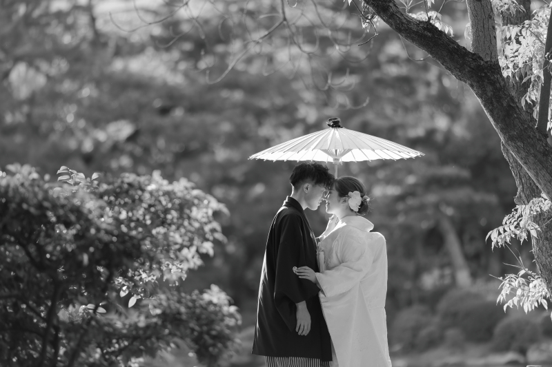 【縮景園】日の光で輝く大自然!