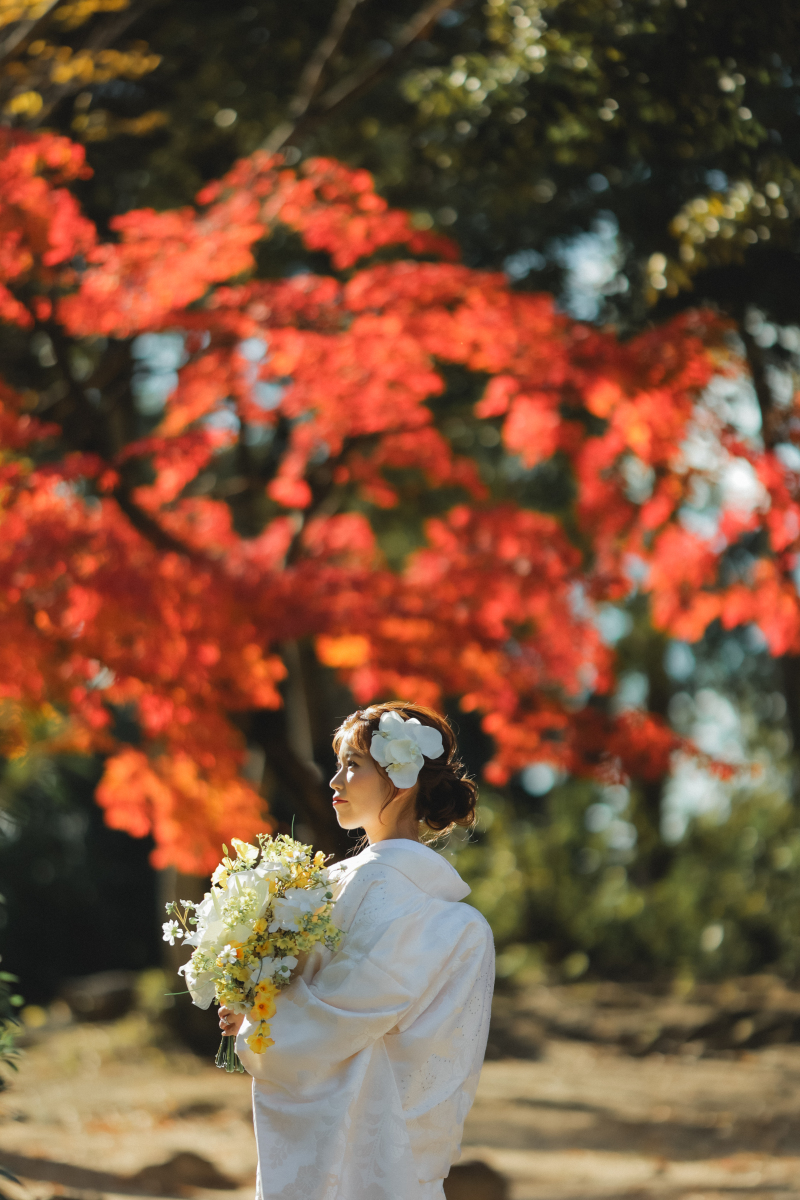 紅葉と新婦様
