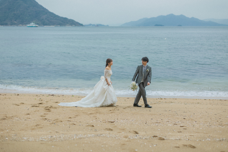 海辺に移動して