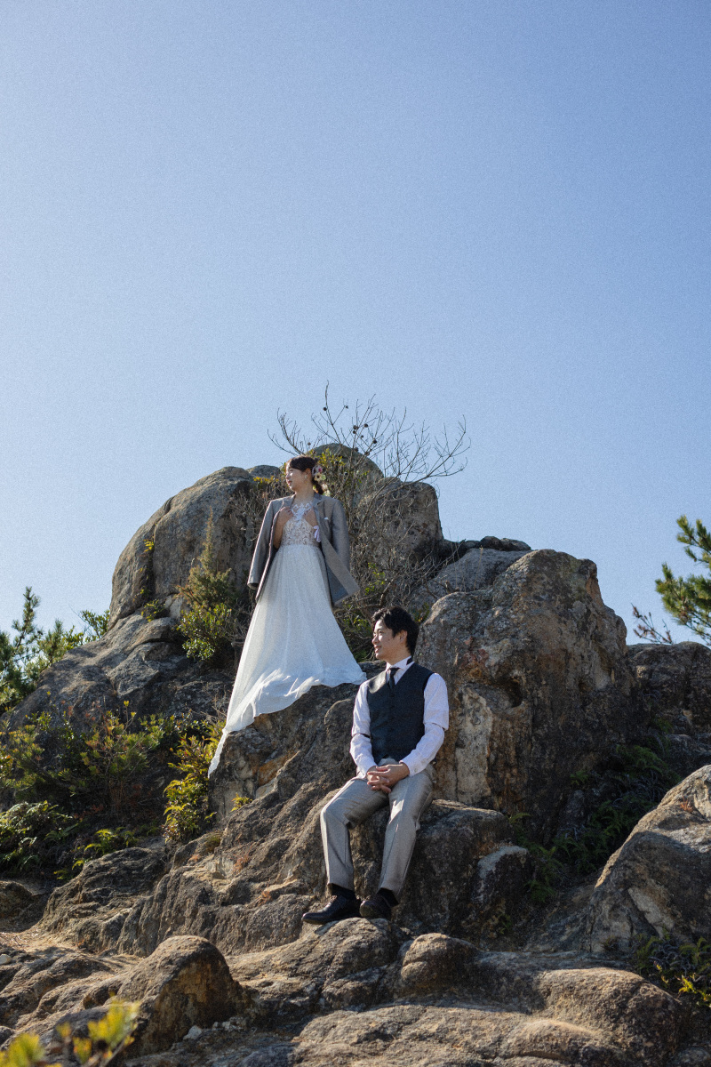 ジャケットを羽織って