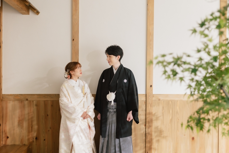 屋内庭園での撮影スタート!