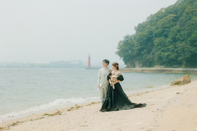 ブーケを持って