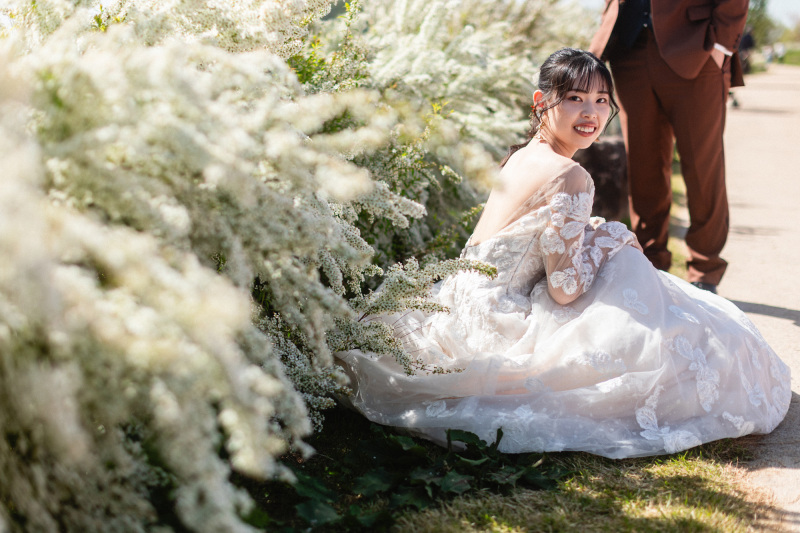 花に囲まれてリラックスタイム