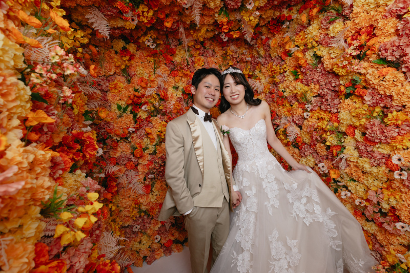 色とりどりの花との写真♪