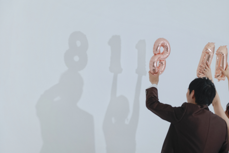 記念日を影に写して