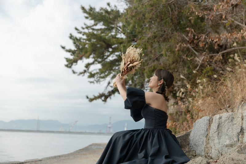 ブーケを見つめて