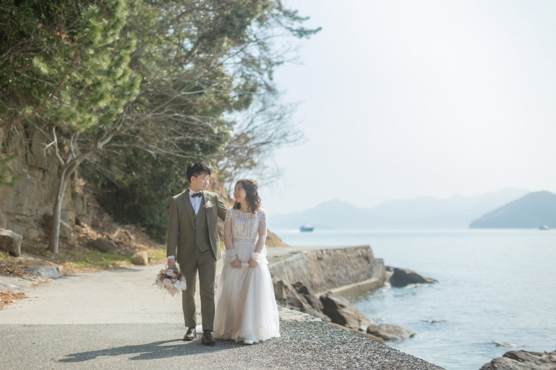 砂浜までの道中も