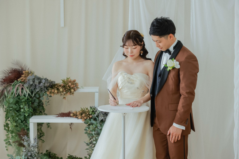 結婚証明書サインも