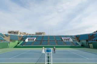 思い出のテニスコートにて