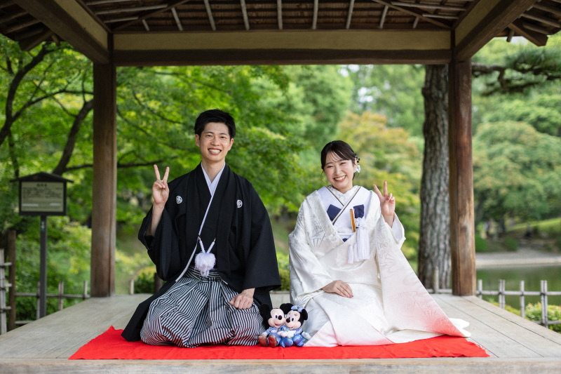 最後はピースでとミッキーで！