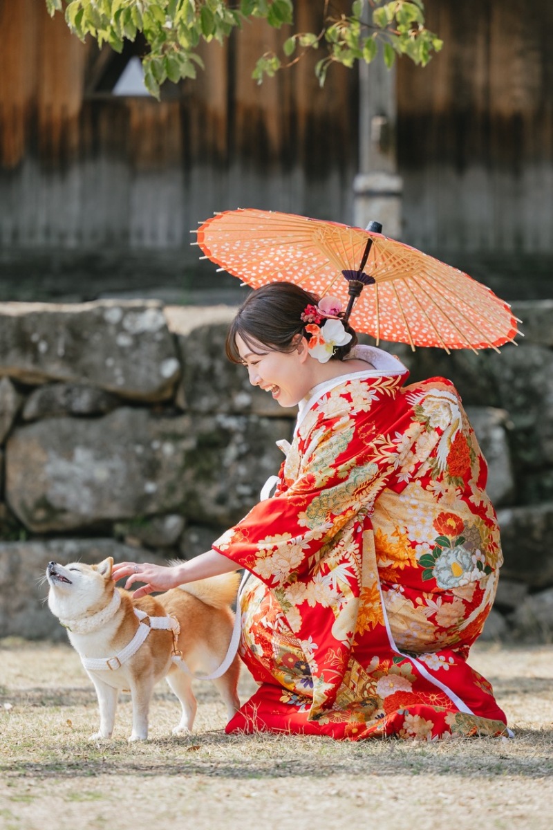 わんちゃんと２ショット
