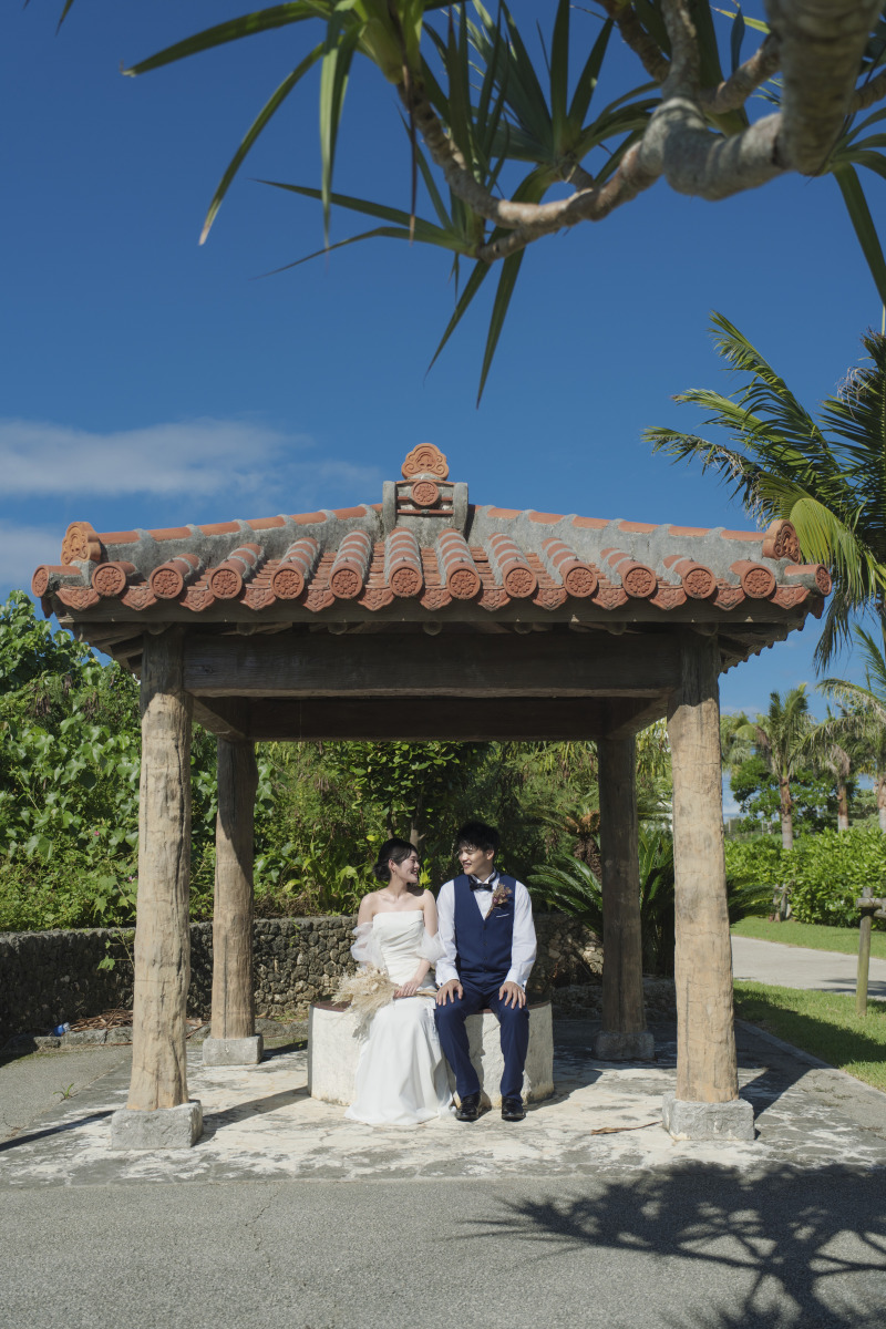 ベンチで一休み