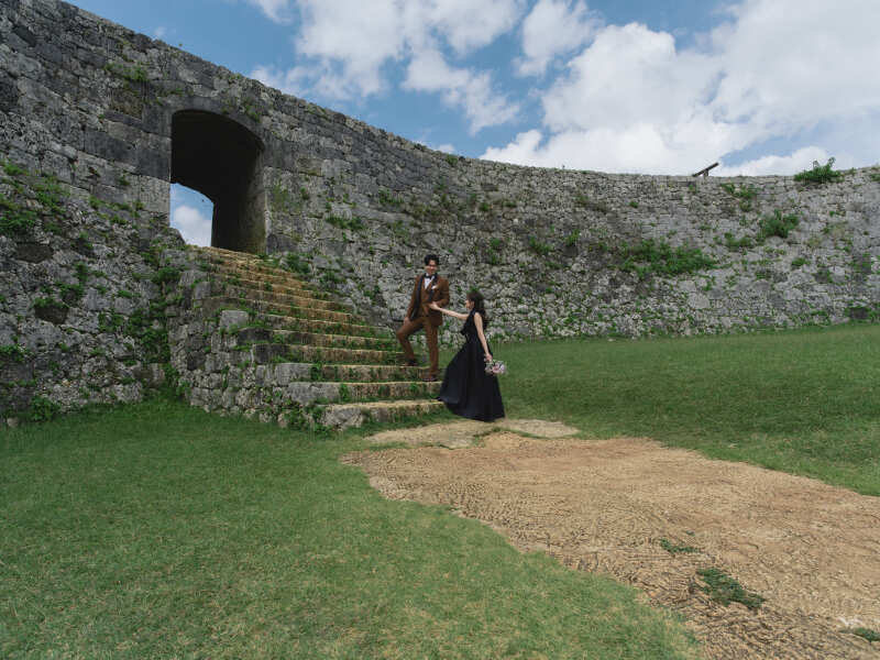 世界遺産の城壁で