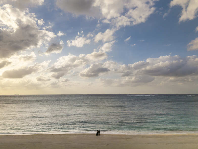 ドローンでも撮影しました