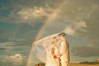 撮影中に虹がでました～！！