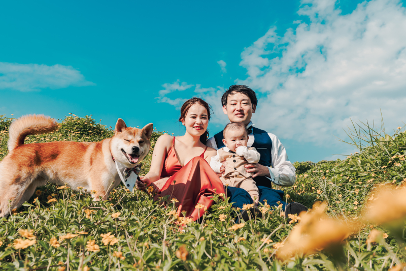 家族とワンちゃんの思い出フォト