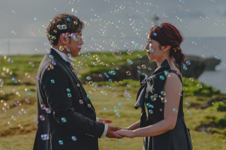 シャボン玉撮影ご希望のご夫婦♪