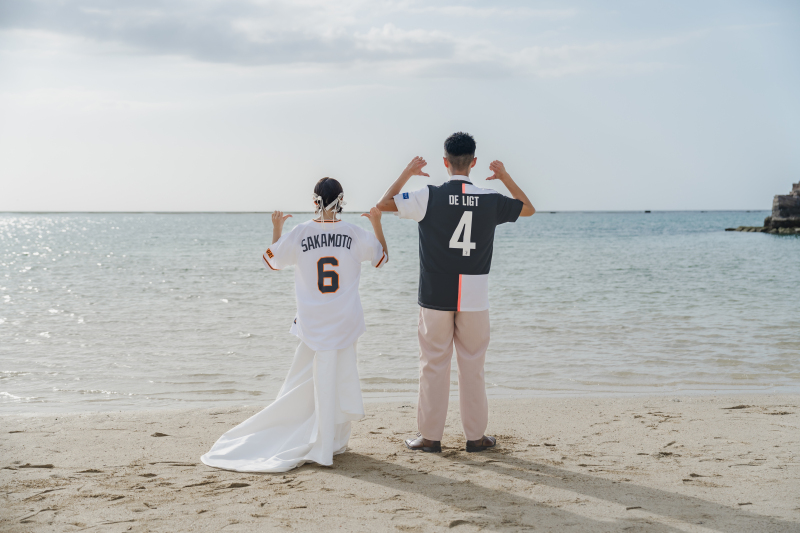 ユニフォームを着て撮影!