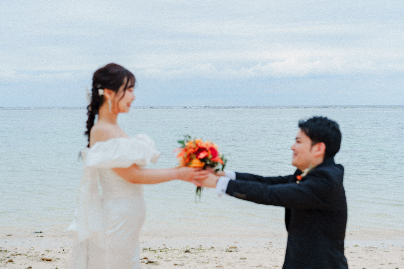 海をバックにしっかり撮影できる