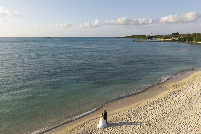 指定ビーチでのドローン撮影はこんな感じです^^