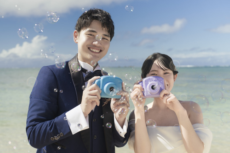 シャボン玉で♩