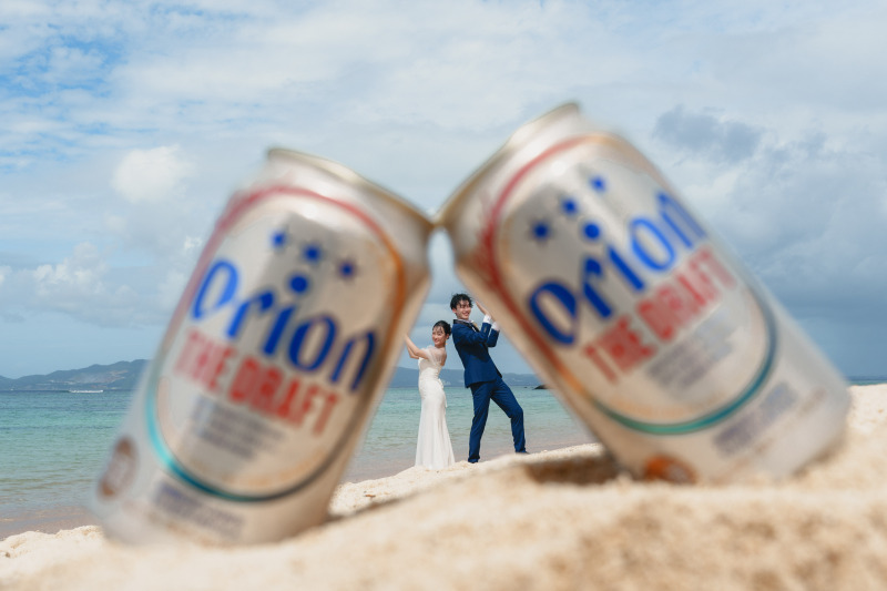 沖縄らしい小物を持込んでくださったご夫婦♡