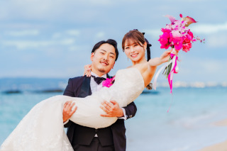 ドレス＆ブーケご持参のご夫婦♡