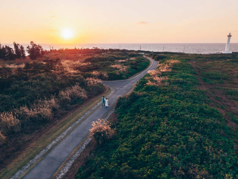 フォト200&1曲動画(ドローン付き)サンセットプランのご夫婦!