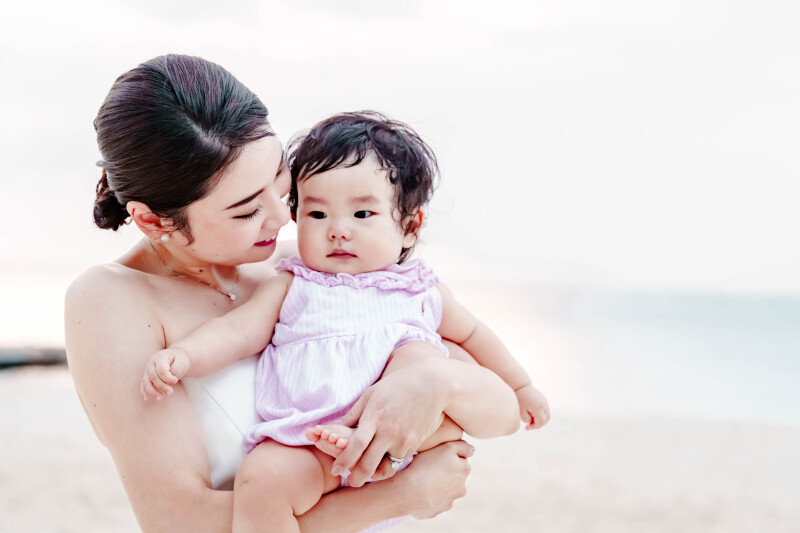 子供とツーショット