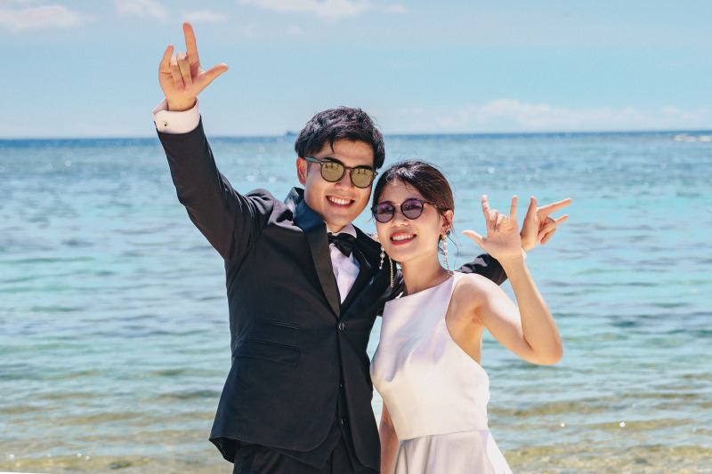 沖縄旅行の想い出にweddingフォト♡