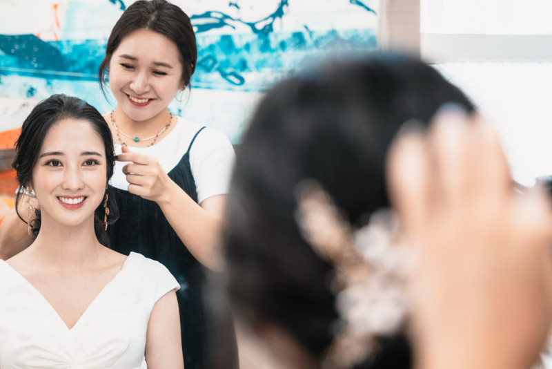 スタジオでのご支度