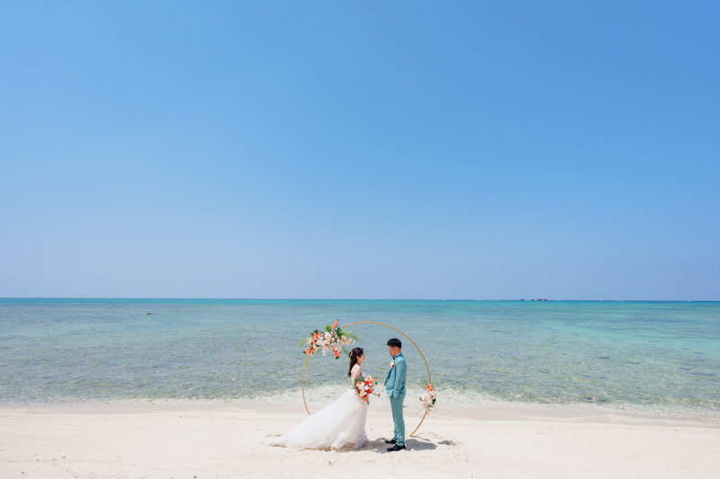 ご友人からアーチ&ブーケオプションをプレゼントしていただきました♩