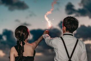 2箇所撮影のサンセット花火プラン