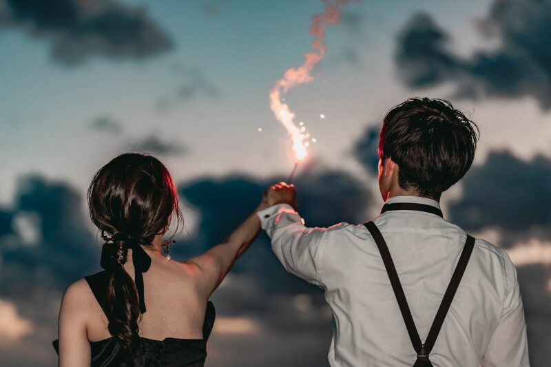 2箇所撮影のサンセット花火プラン