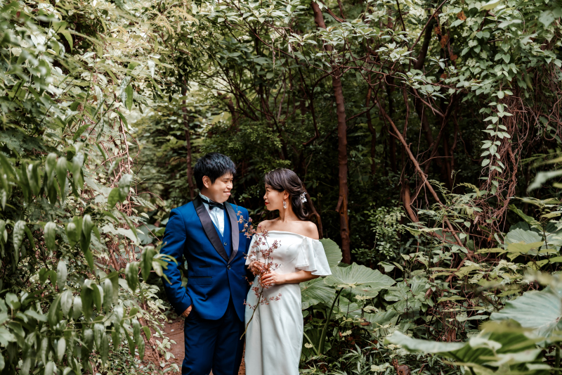 緑をバックに撮影