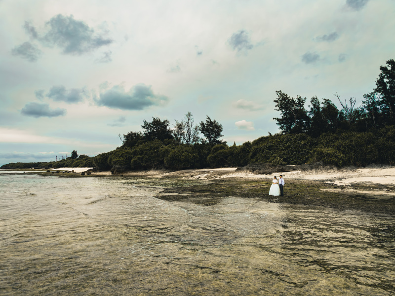 ドローン映像がウェディングシネマにアクセントを