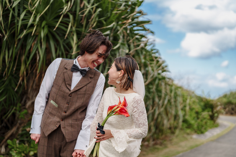 【ビーチ＆緑＆崖フォト200プラン】残波岬のみ・200カット・ヘアメイク&衣装&小物一式込